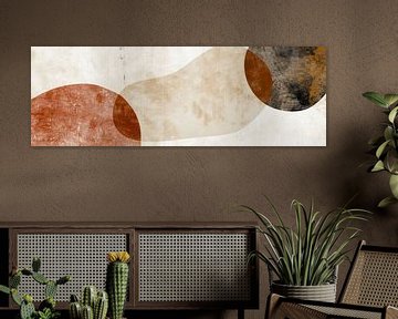 Minimalism panorama abstract boho and japani art forms by Digitale Schilderijen