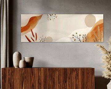 Bohemian en japandi abstracte panorama van Digitale Schilderijen