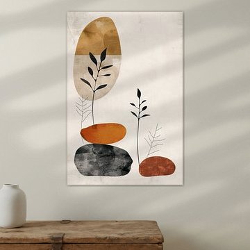 Een kei van een abstracte schilderij