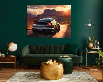 Ford Mustang in de woestijn Auto van FotoKonzepte