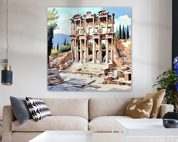 Bouwen in Efeze van zam art