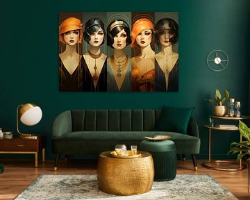 Five ladies in the Art Deco era by Skyfall