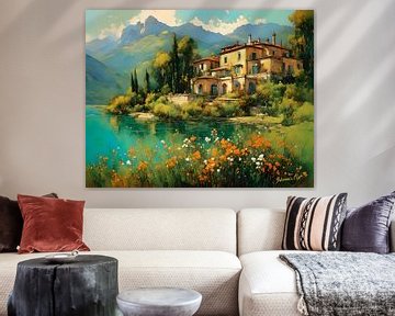 Romantic Village 15 by Johanna's Art