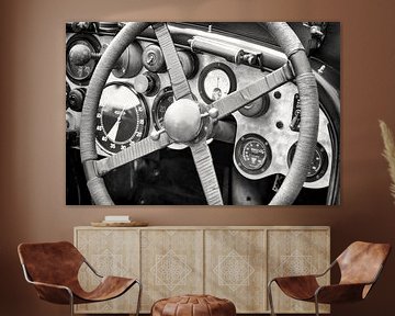 Vintage Bentley race auto dashboard