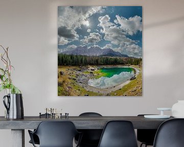 Karersee, montagnes de Latemar, Welschnofen - Nova Levante, Tyrol du Sud - Haut-Adige, Italie