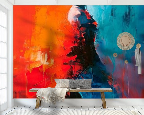 Voorbeeld van het werk in een kamer