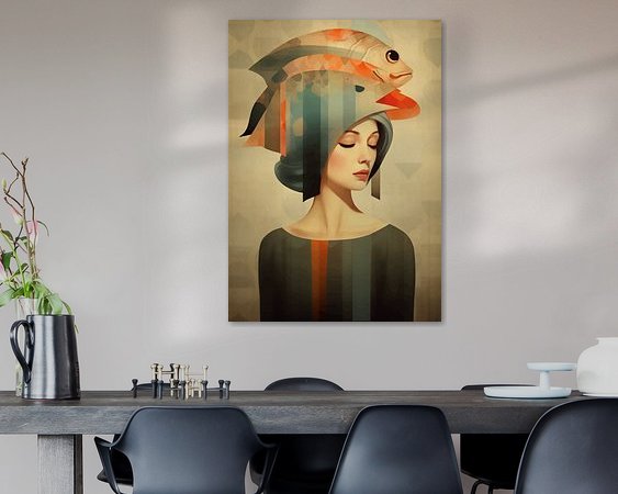 Voorbeeld van het werk in een kamer