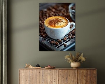 kop koffie of cappuccino drinken van Egon Zitter