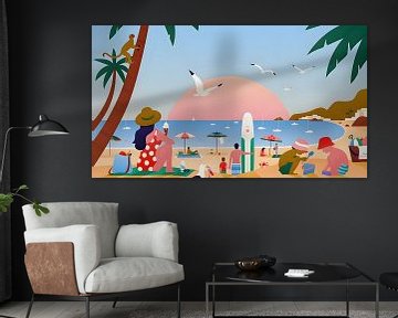 L'été à la plage sur Gapran Art