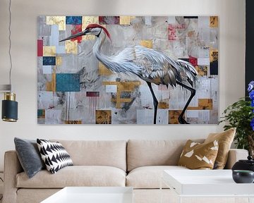 Painting Heron Abstract by Art Whims