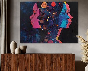 Colourful Double Portrait by Art Whims