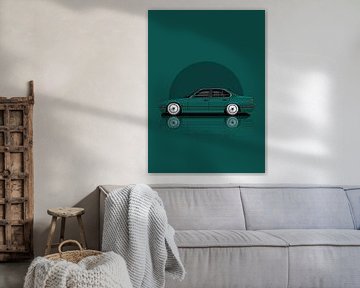 Art Car BMW E34 Green Otto by D.Crativeart