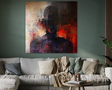 Mysterieuze man abstract van TheXclusive Art