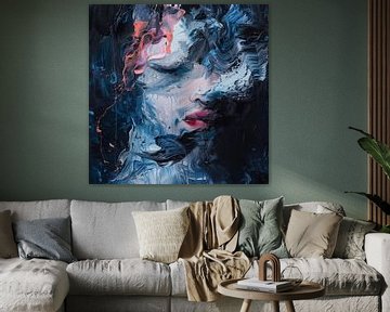 Mysterieuze vrouw abstract-artistiek van TheXclusive Art