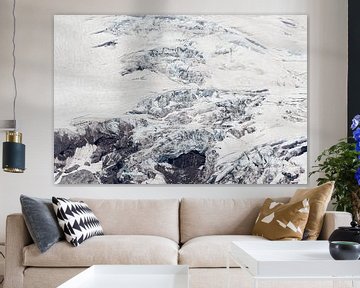 Photo abstraite d'un glacier sur le Mont Rainier (2) sur Heidi Bol