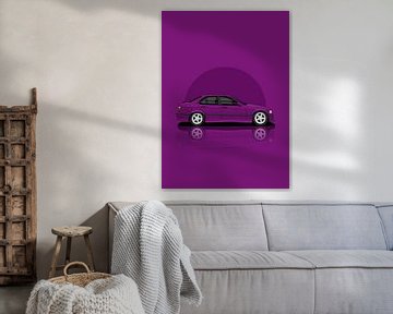 Art Car 1997 BMW M3 E36 purple by D.Crativeart