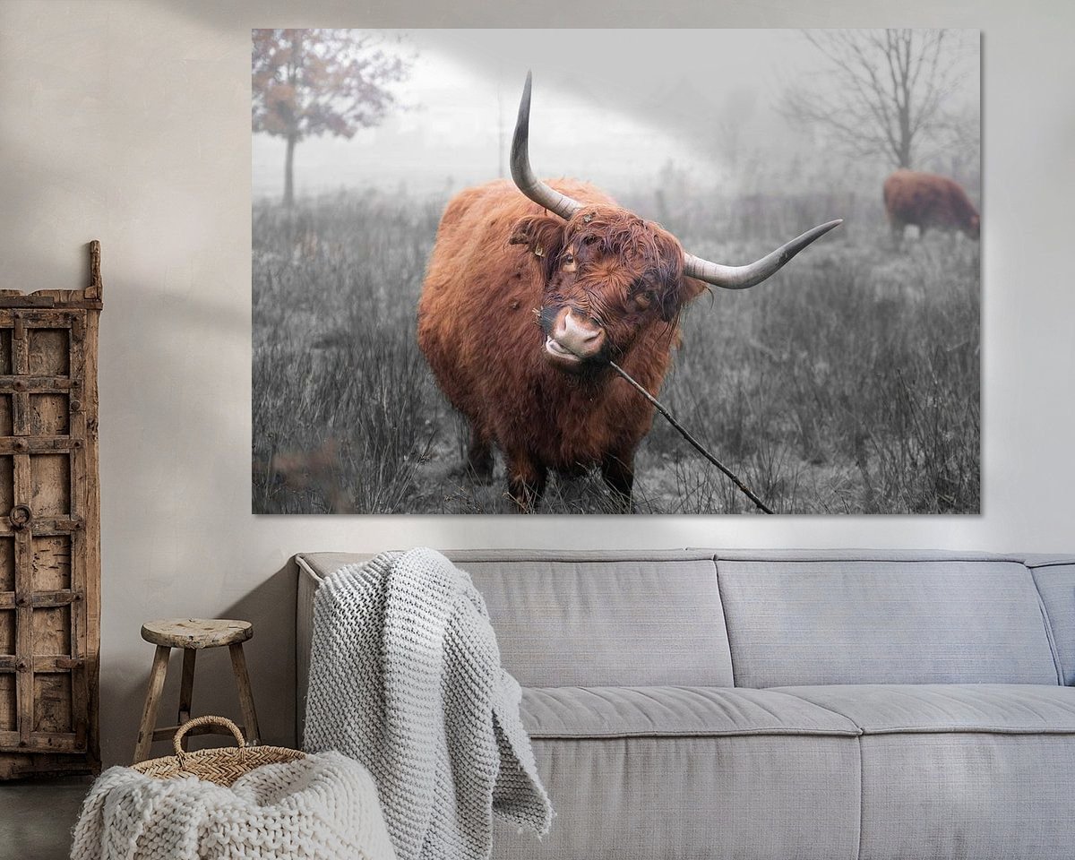 Voorbeeld van het werk in een kamer