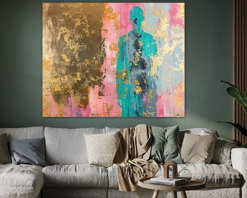 Woman Gold Abstract by Art Whims