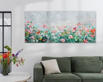 Bloemen 242 | Bloemenveld Impressionisme van De Mooiste Kunst