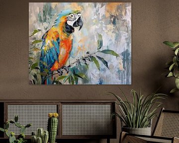 Painting Lively Parrot by Art Whims