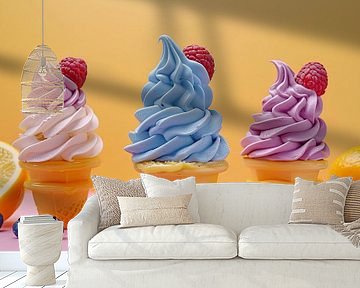 heerlijke ijscreaties in felle kleuren van Egon Zitter