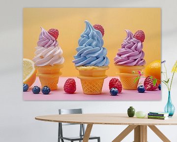 de délicieuses créations de glaces aux couleurs vives sur Egon Zitter