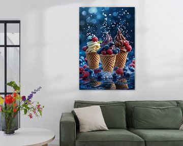 delicious ice cream creations in bright colours by Egon Zitter