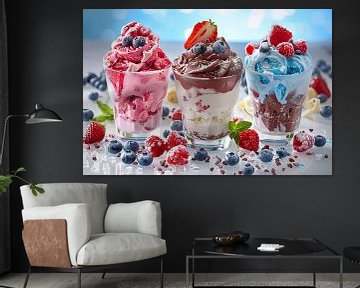 delicious ice cream creations in bright colours by Egon Zitter