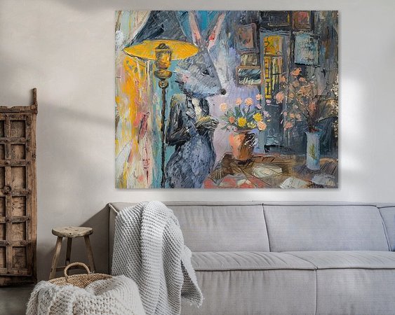 Voorbeeld van het werk in een kamer
