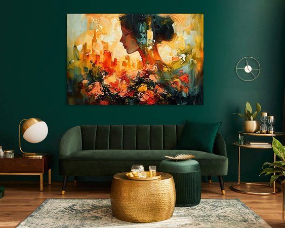 Voorbeeld van het werk in een kamer