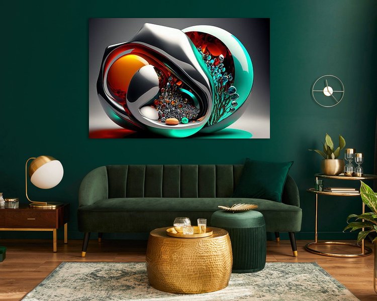 Voorbeeld van het werk in een kamer