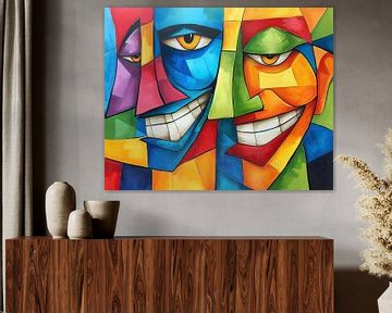 Abstract Face | Geometry of Joy by Art Whims