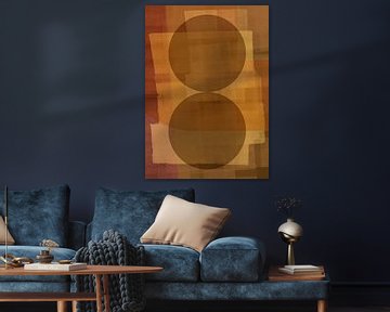 Modern abstract shapes in brown colors. by Dina Dankers