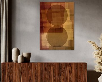 Modern abstract shapes in brown tints. by Dina Dankers