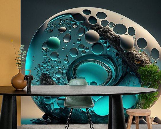 Voorbeeld van het werk in een kamer