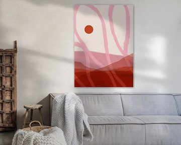 Abstract shapes and lines in pastels no. 2_5 by Dina Dankers