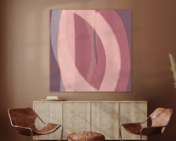 Abstrakte Formen und Linien in Pastellfarben Nr. 2_3 von Dina Dankers