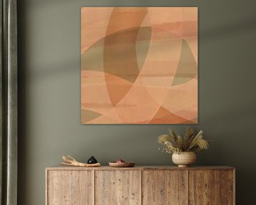 Abstract shapes and lines in pastels no. 2_4 by Dina Dankers