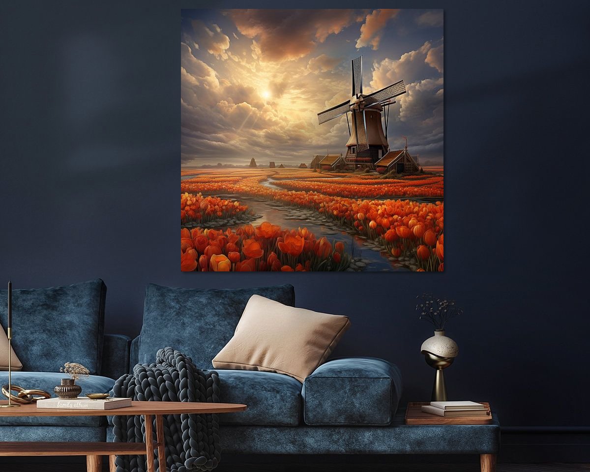Voorbeeld van het werk in een kamer