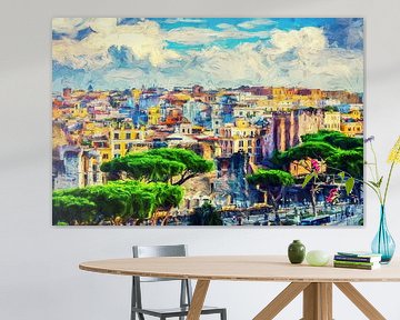 The Eternal City, Rome - Digital Painting by Joseph S Giacalone Photography