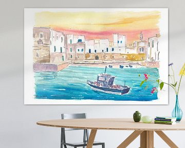 Monopoli Bari Medieval town View of the old harbour by Markus Bleichner