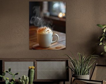 kop koffie of cappuccino drinken van Egon Zitter