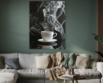 warmee kop koffie of cappuccino drinken van Egon Zitter