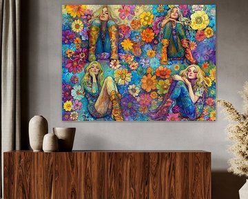 Flower Power vrouwen van Egon Zitter