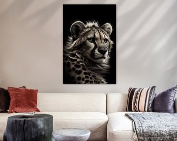 Porträt Gepardenkätzchen von Ellen Van Loon