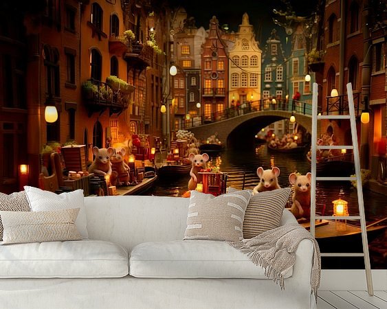 Voorbeeld van het werk in een kamer