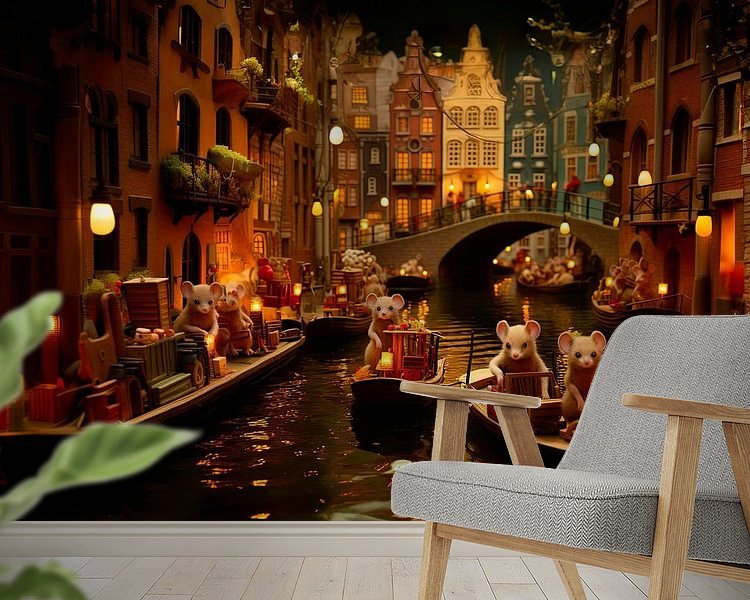 Voorbeeld van het werk in een kamer