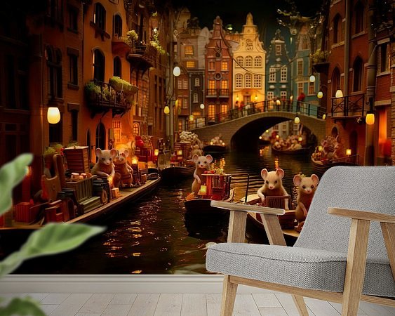 Voorbeeld van het werk in een kamer