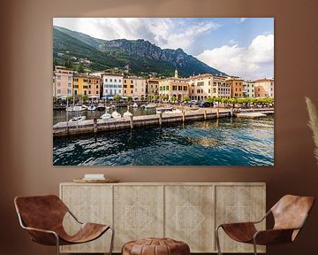 Harbour of Gargnano on Lake Garda by Werner Dieterich