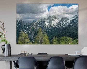 Blick auf das Grintovec-Gebirge von Goli vrh aus von Sjoerd van der Wal Fotografie